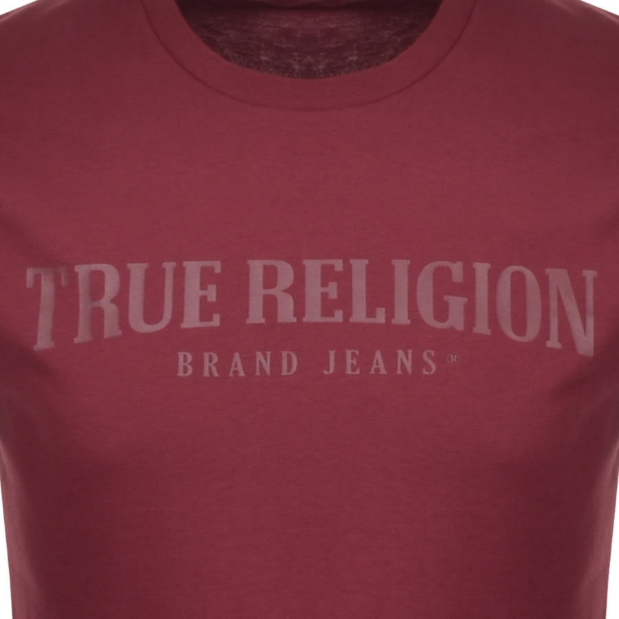 Alternative Image for ProductTrue Religion Arch Logo T Shirt Burgundy3